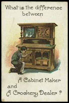 42 What is the difference between a cabinet maker and a crockery dealer